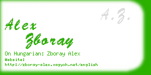 alex zboray business card